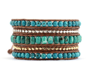 Natural Turquoise Spirit Wrap Bracelet-Your Soul Place